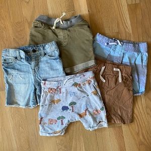 5 Pair/Lot Distressed Denim Jean Drop Crotch Chino Khaki Chambray Jogger Shorts